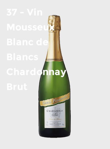 37 - Vin Mousseux Blanc de Blancs Chardonnay Brut